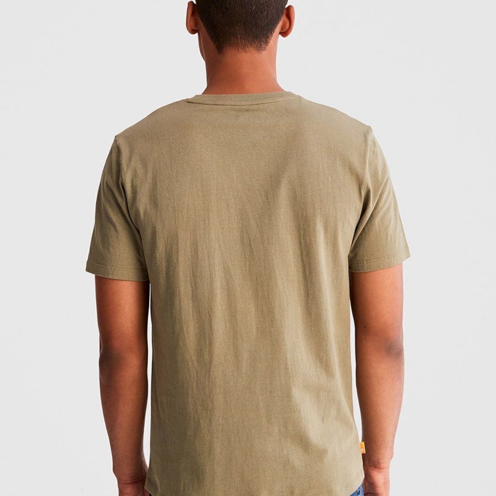 Timberland Brown Tree Logo Print Short Sleeves T-Shirt For Size Medium - Picture 2 of 6